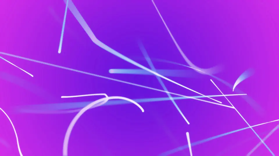 Composizione astratta di linee luminose su fondo magenta